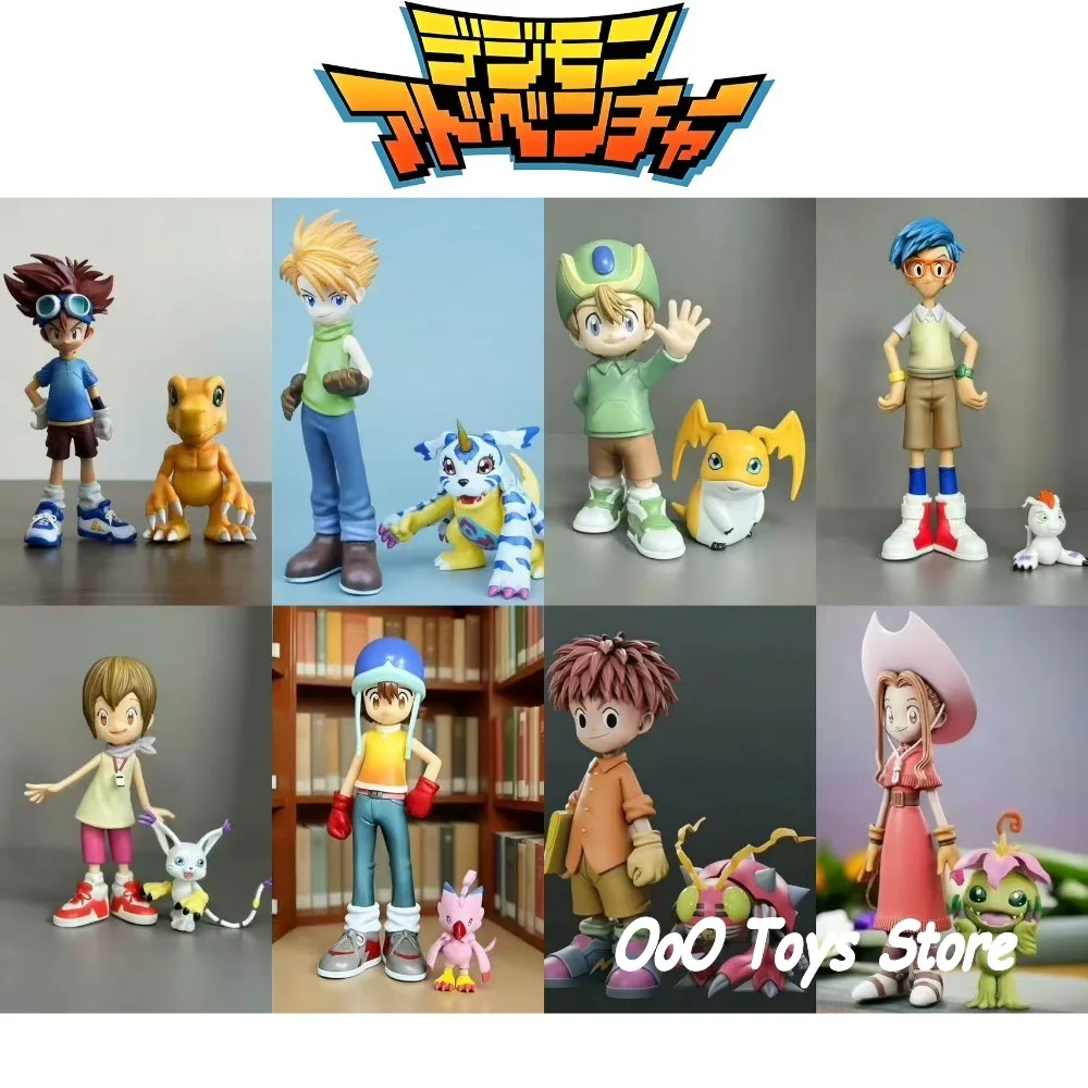 Model Kit Digimon - Figur Anime Digimon Adventure Delapan Karakter