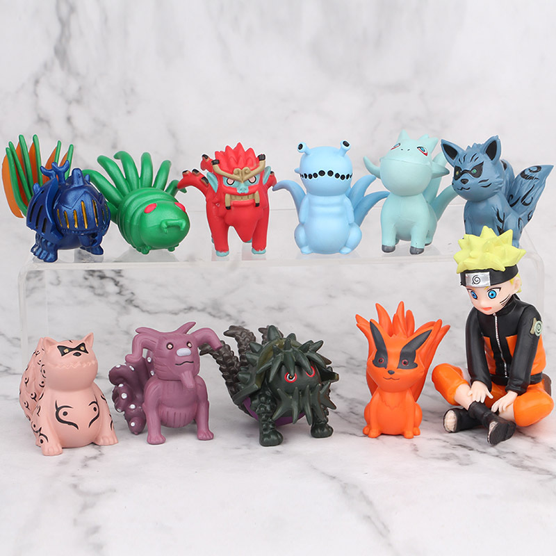 Model Kit Naruto - 11PCS/Set Figur Mainan Anime Naruto Q