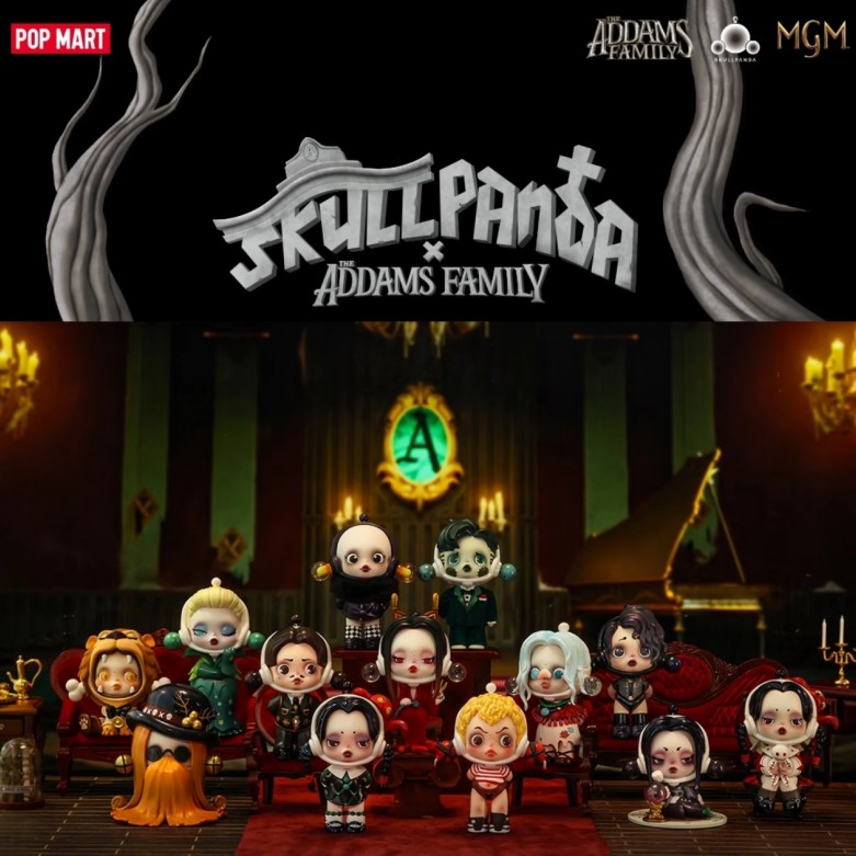 Model Kit Girl - POP MART SKULLPANDA Seri Keluarga Addams