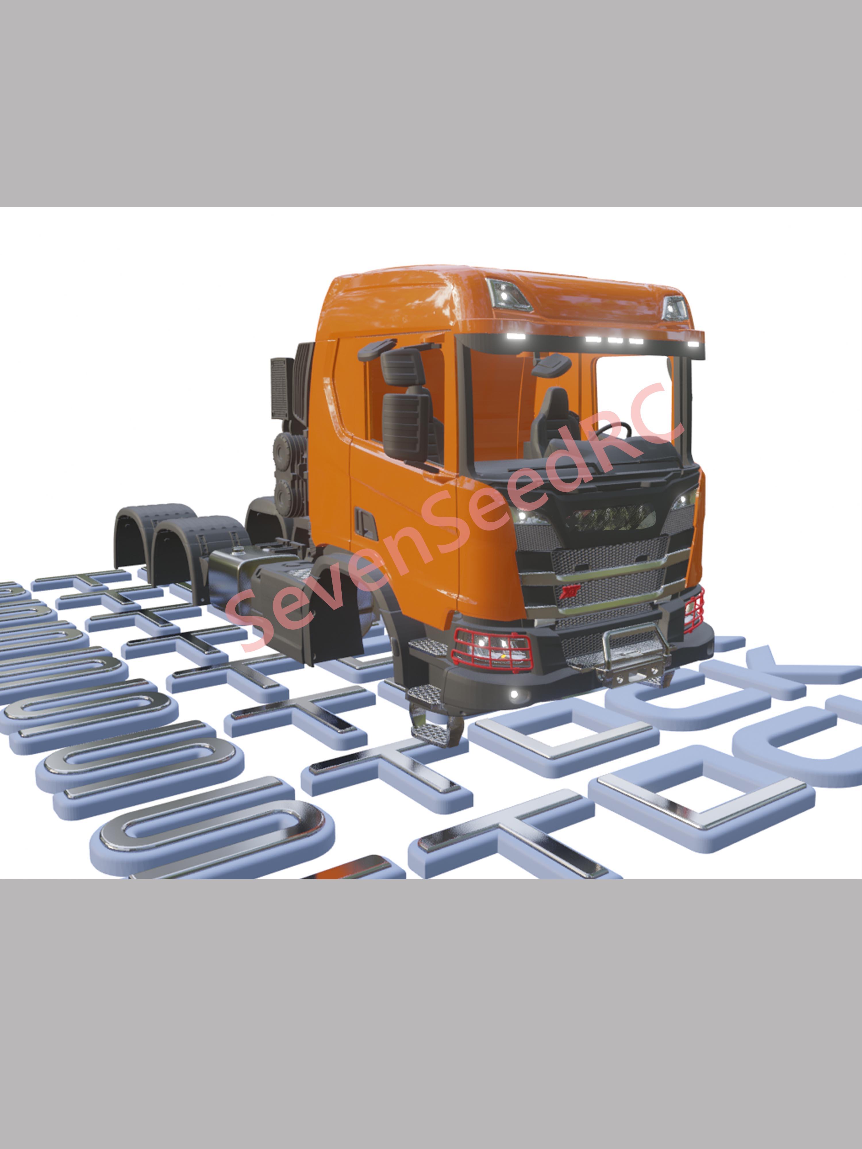 Model Kit Jdm - Kit Truk Cetak 3D SCANI XT