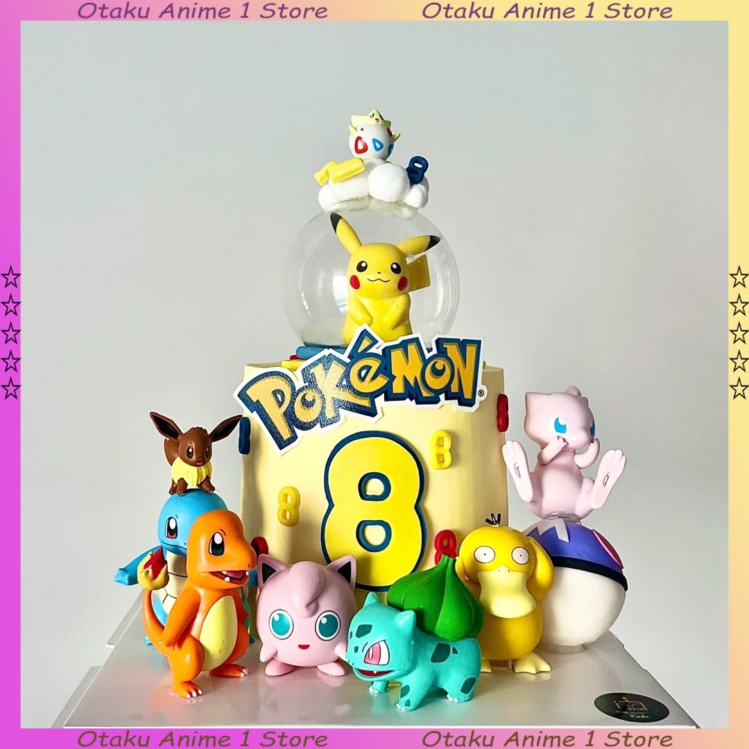 Model Kit Girl - 13 Buah/Set Dekorasi Puncak Kue Pikachu