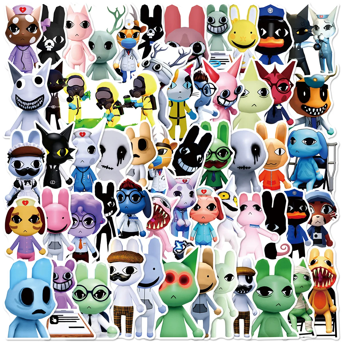 50PCS Stiker Horor DIY Tema Ru - Model Kit Mobil ulasan dan harga